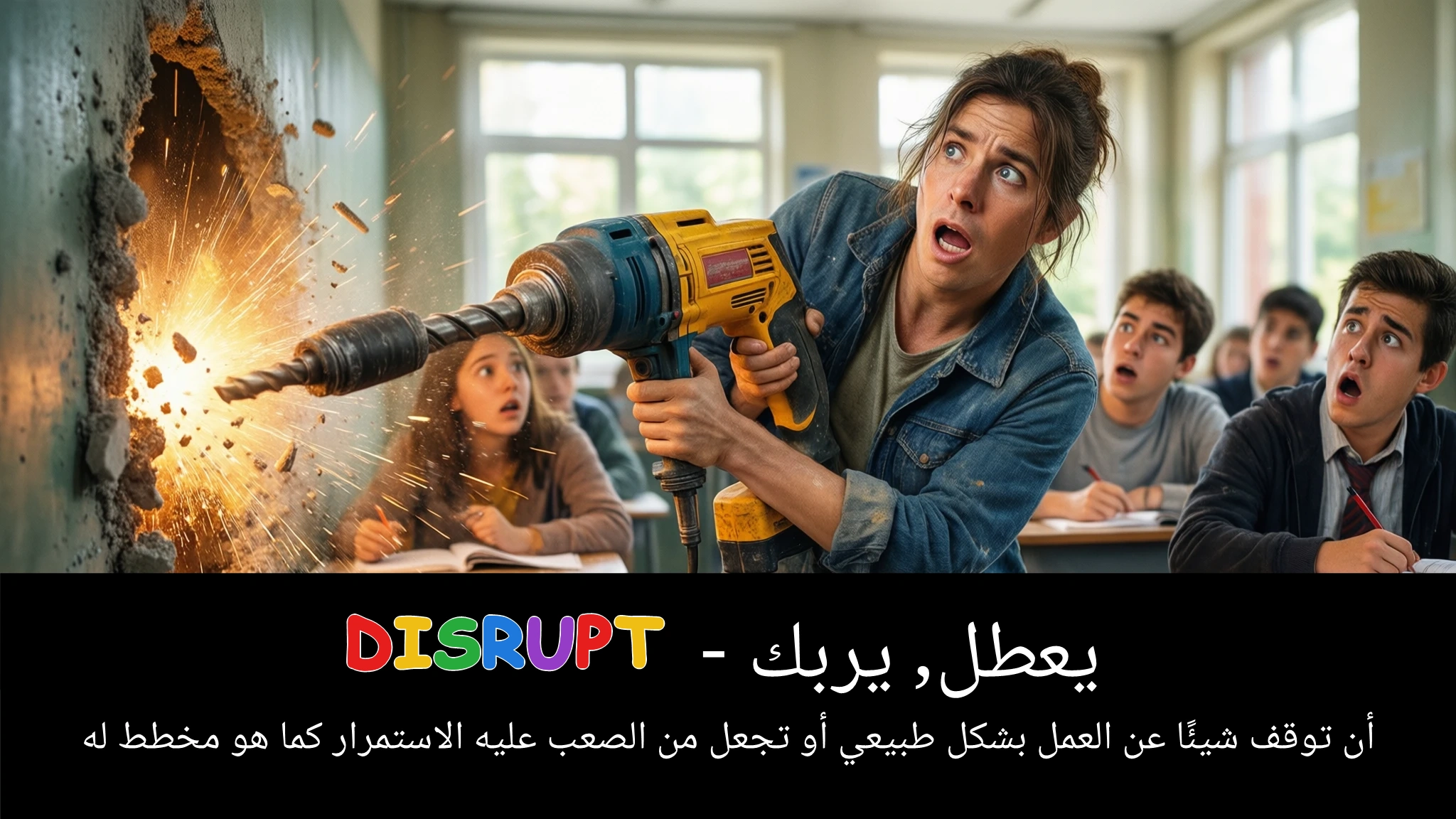 Arabic Illustration for disrupt